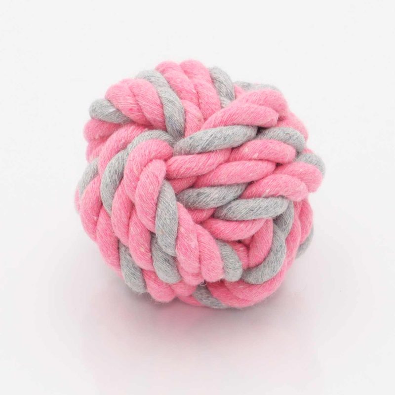 Koiran lelut - Pinkki pieni köysipallo