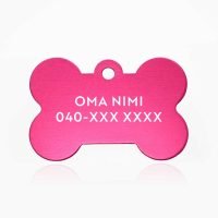 Koiran nimilaatta, pieni luu pinkki