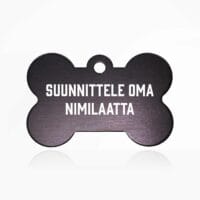Suunnittele oma nimilaatta - pieni luu - musta