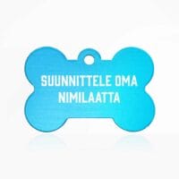 Suunnittele oma nimilaatta - pieni luu - vaaleansininen
