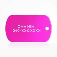 Koiran nimilaatta, tuntolevy pinkki