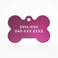 Koiran nimilaatta, pieni luu violetti