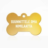 Suunnittele oma nimilaatta - pieni luu - kultainen